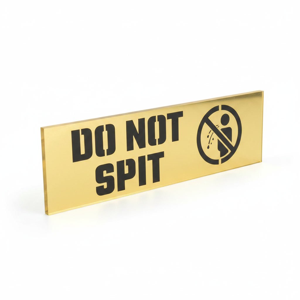 Do Not Spit – Acrylic Sign Plate
