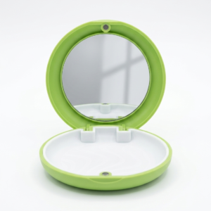 Round Acrylic Aligner Box with Mirror & Base